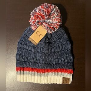C.C, NWT, knit pom beanie